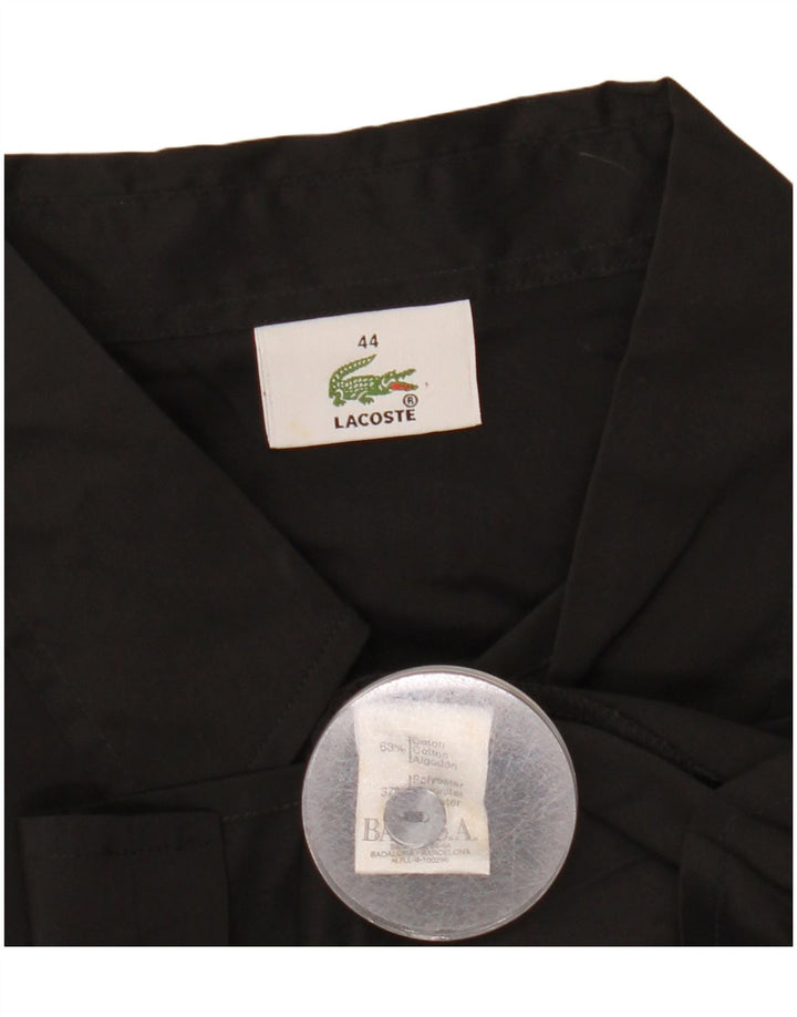 Женская рубашка Lacoste, размер 44, большая, черная, хлопковая