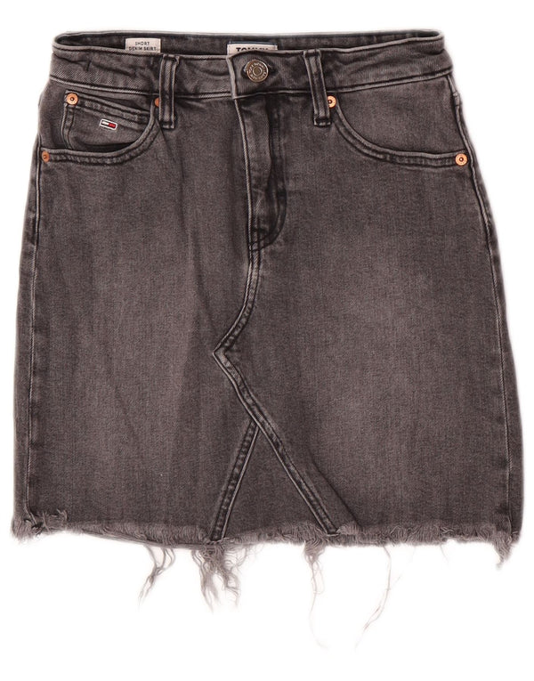 Женская джинсовая юбка Tommy Hilfiger W24 XS Серая, хлопок