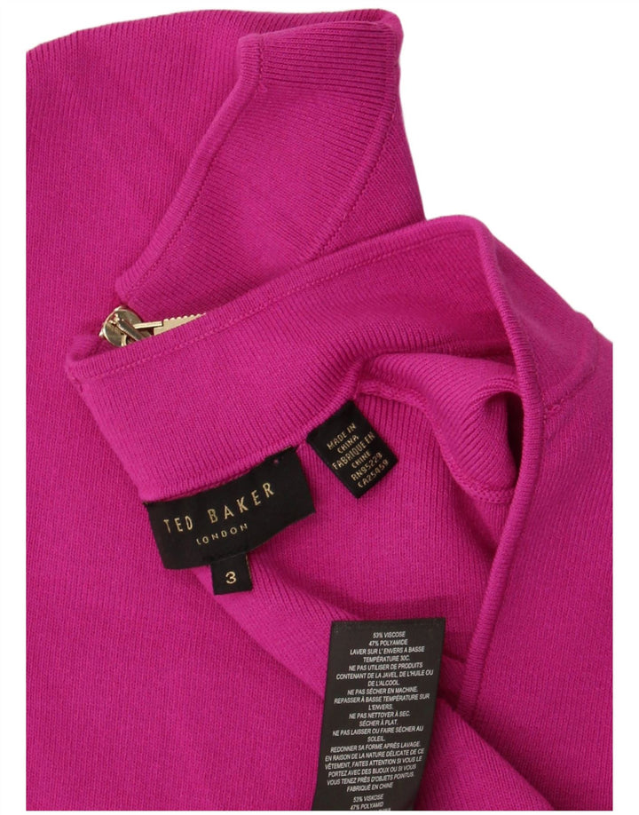 Женское платье трапециевидного силуэта без рукавов Ted Baker, размер 3, средний розовый, вискоза