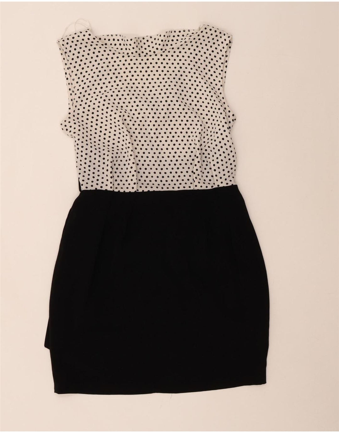 CLOSET Женское платье-футляр без рукавов UK 14 Средний черный в горошек