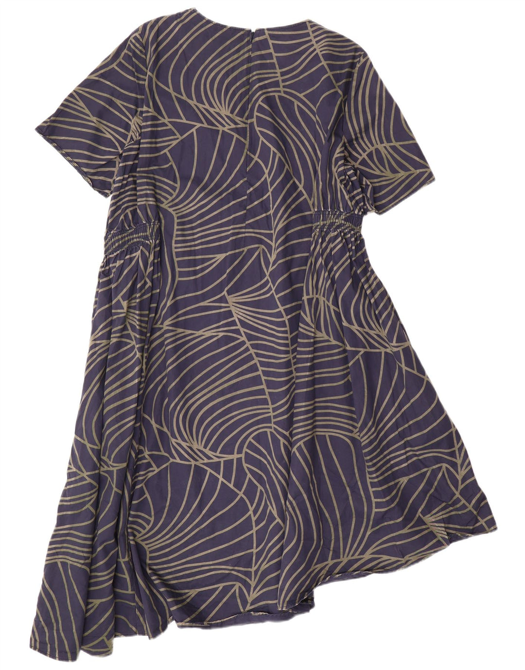 Женское асимметричное платье COS EU 42, большой темно-синий хлопок с геометрическим рисунком