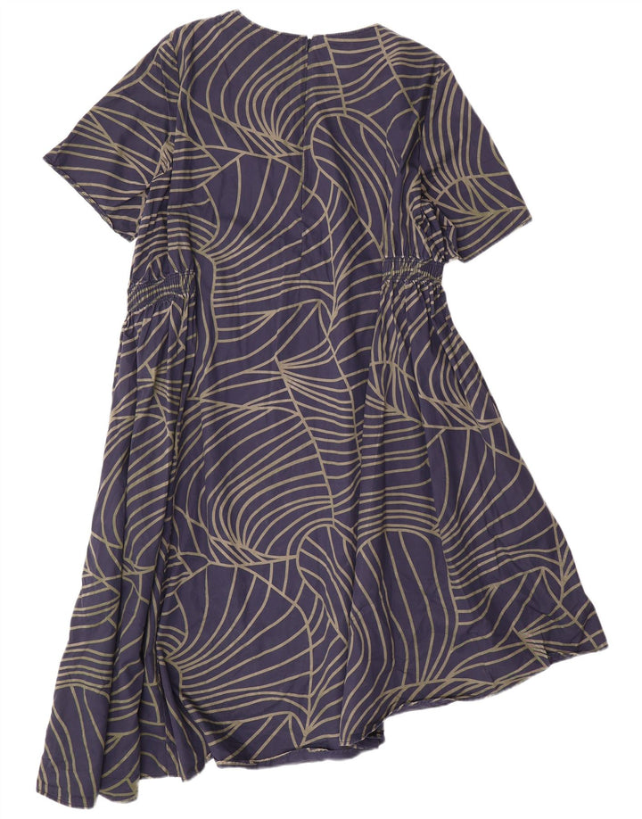 Женское асимметричное платье COS EU 42, большой темно-синий хлопок с геометрическим рисунком