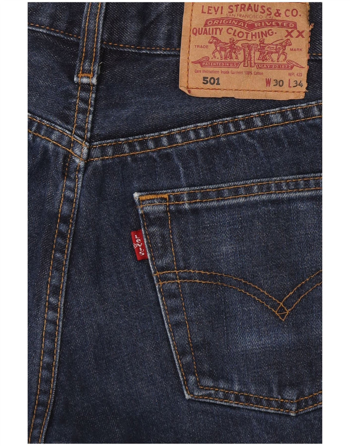 Женские джинсовые шорты Levi's 501 W30, средний синий