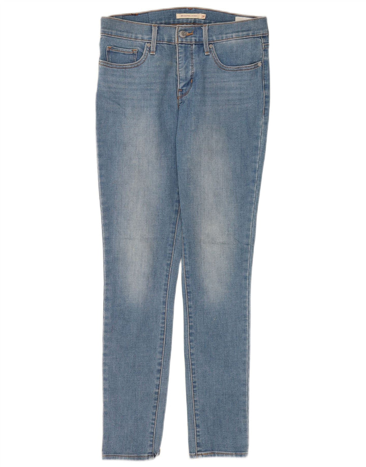 Женские джинсы скинни Levi's W28 L30 синие, хлопок
