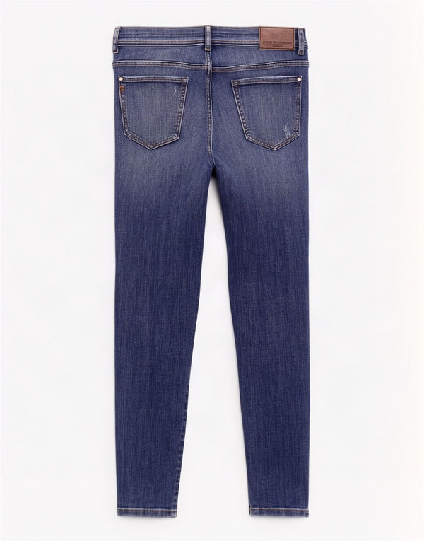 Женские потертые джинсы скинни Zara EU 40 Medium W30 L28, синий хлопок
