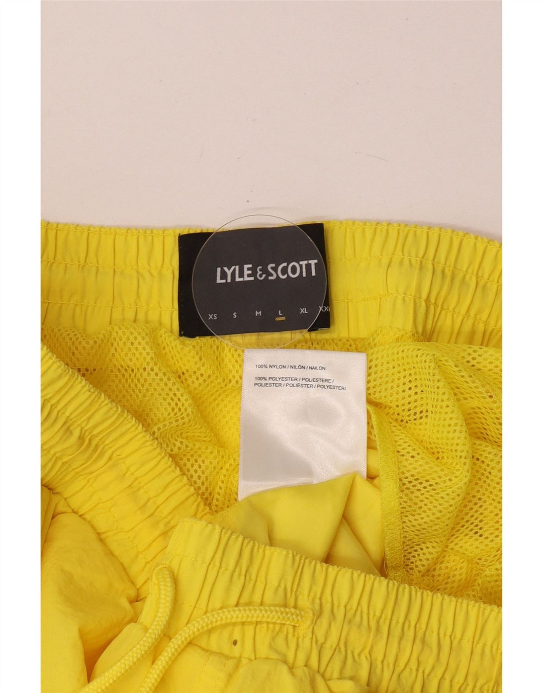 Мужские шорты для плавания Lyle & Scott, большие желтые нейлоновые