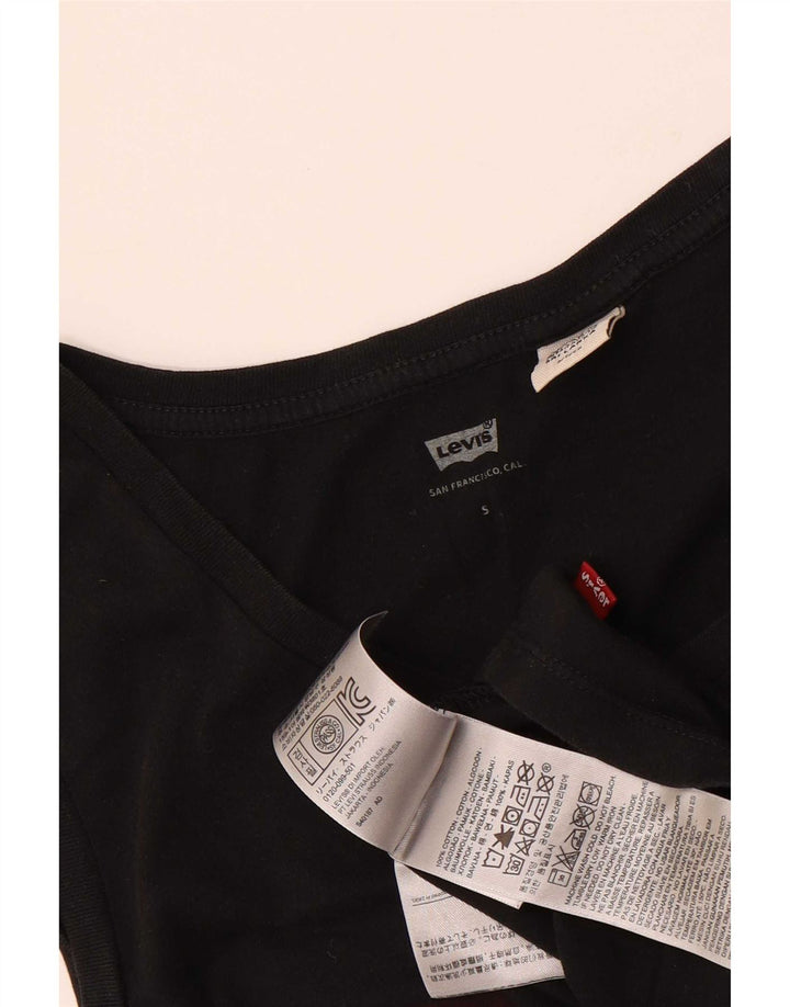 Женский жилет с рисунком Levi's Top UK 10, маленький, черный, хлопок