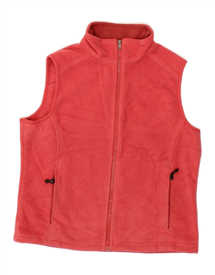 L.L.BEAN Womens Fleece Gilet UK 14 Medium Red Polyester Vintage L.L.Bean and Second-Hand L.L.Bean from Messina Hembry 