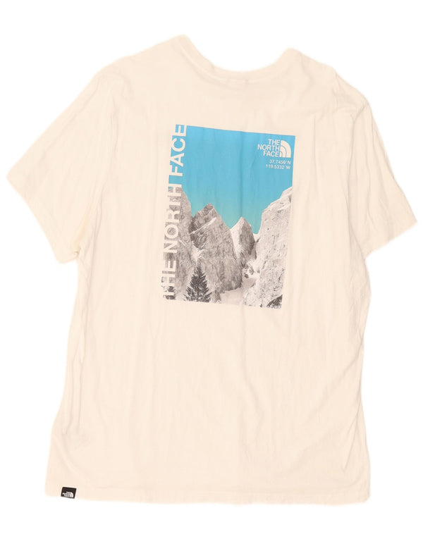 Мужская футболка с рисунком The North Face, 2XL, белый хлопок