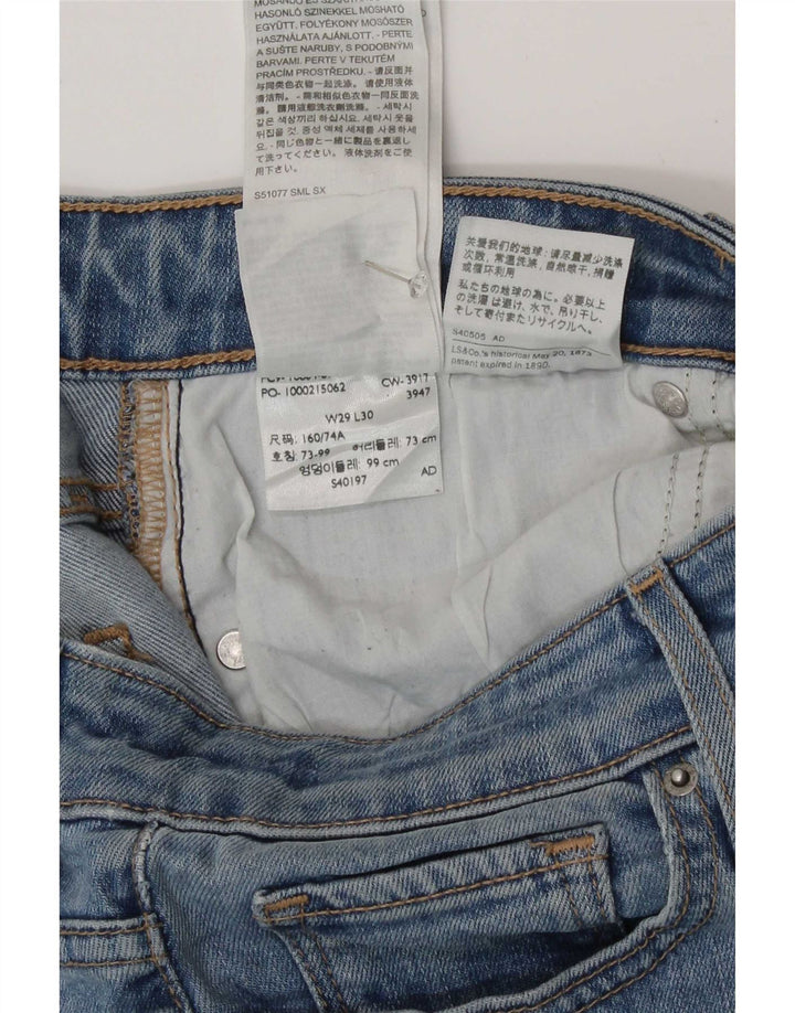 Женские джинсы Levi's Slim 712 W29 L30 синие из лиоцелла
