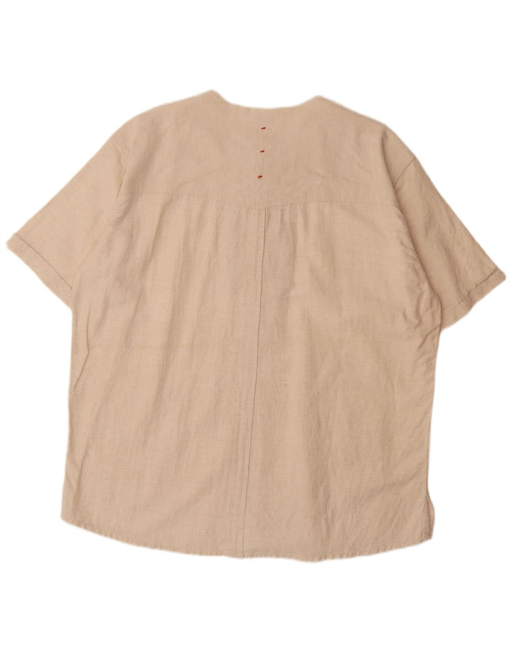 Мужская пуловерная рубашка с коротким рукавом VINTAGE XL, цвет бежевого цвета