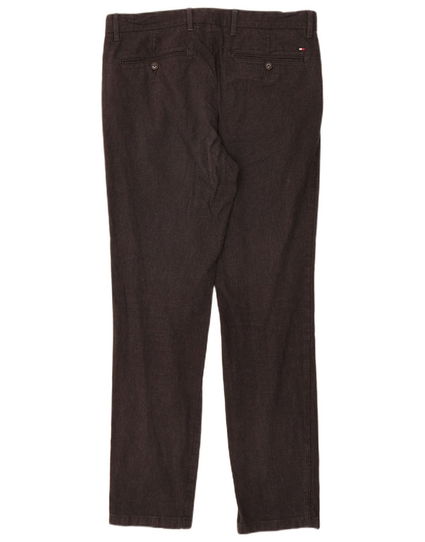 TOMMY HILFIGER Мужские узкие брюки-чиносы W32 L32 Серые хлопковые