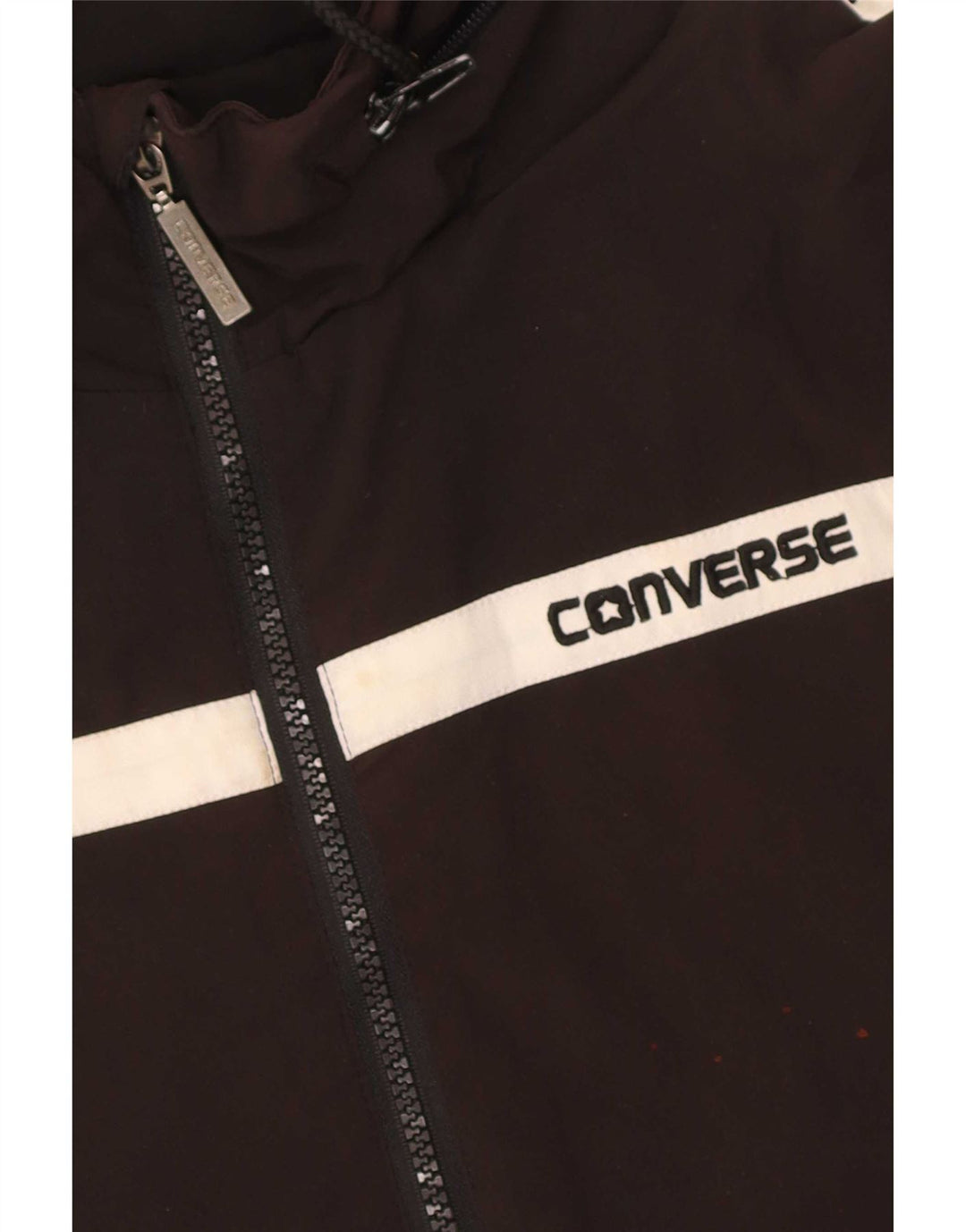 Женская ветровка с капюшоном Converse UK 14, средний черный, цветной блок