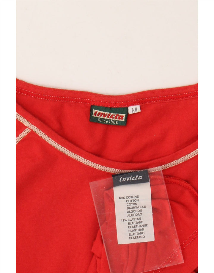 INVICTA Женская футболка Top UK 12 Средний Красный Хлопок