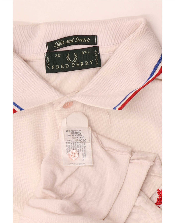 Мужская рубашка-поло Fred Perry, маленькая белая полосатая хлопковая ткань