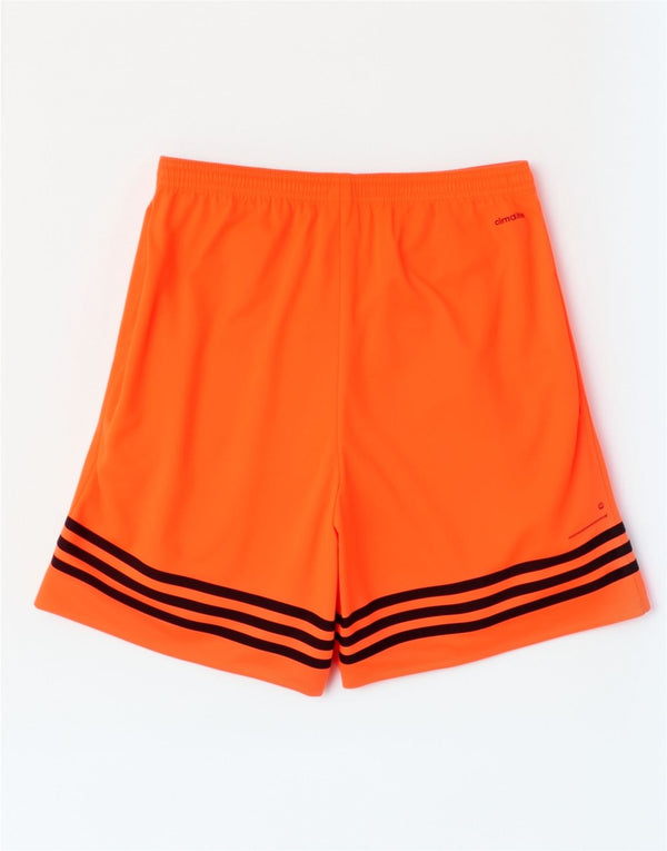 Мужские спортивные шорты Adidas Climalite, полиэстер, средние оранжевые полоски, спортивные