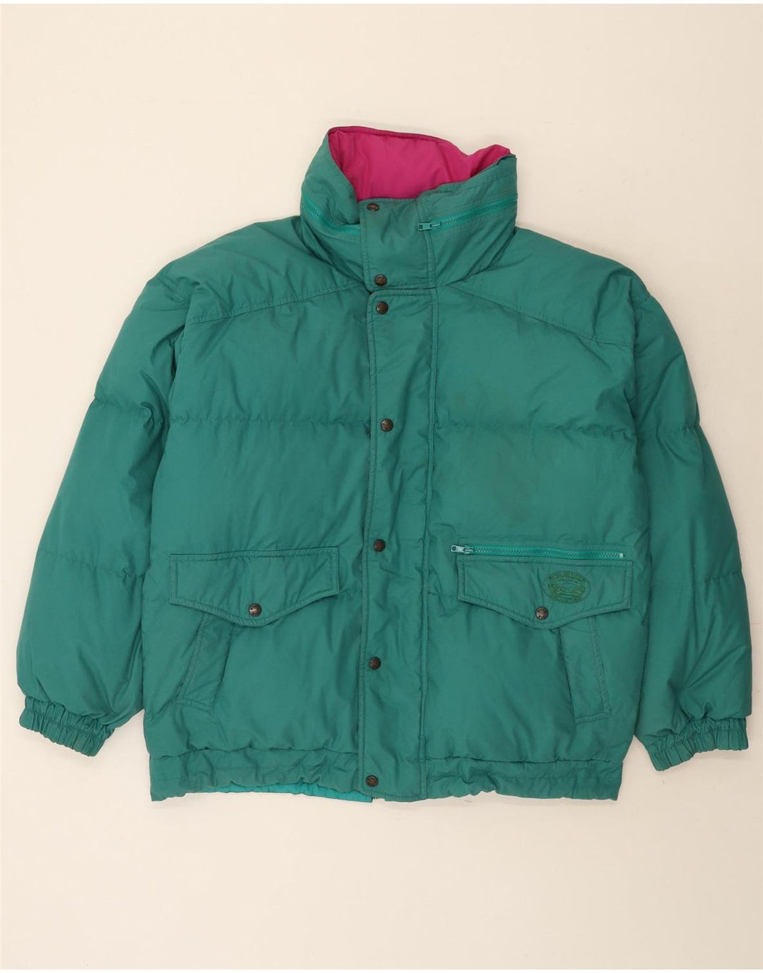 Винтажная мужская двусторонняя стеганая куртка UK 42 XL, разноцветная, с цветными блоками