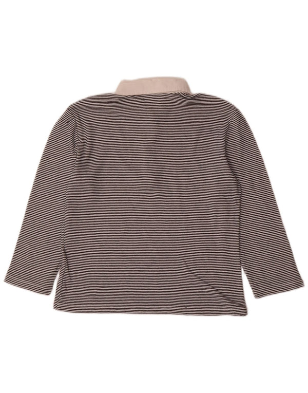 Женская рубашка поло с рукавом 3/4 Chaps UK 10, маленькая хлопковая черная полоска