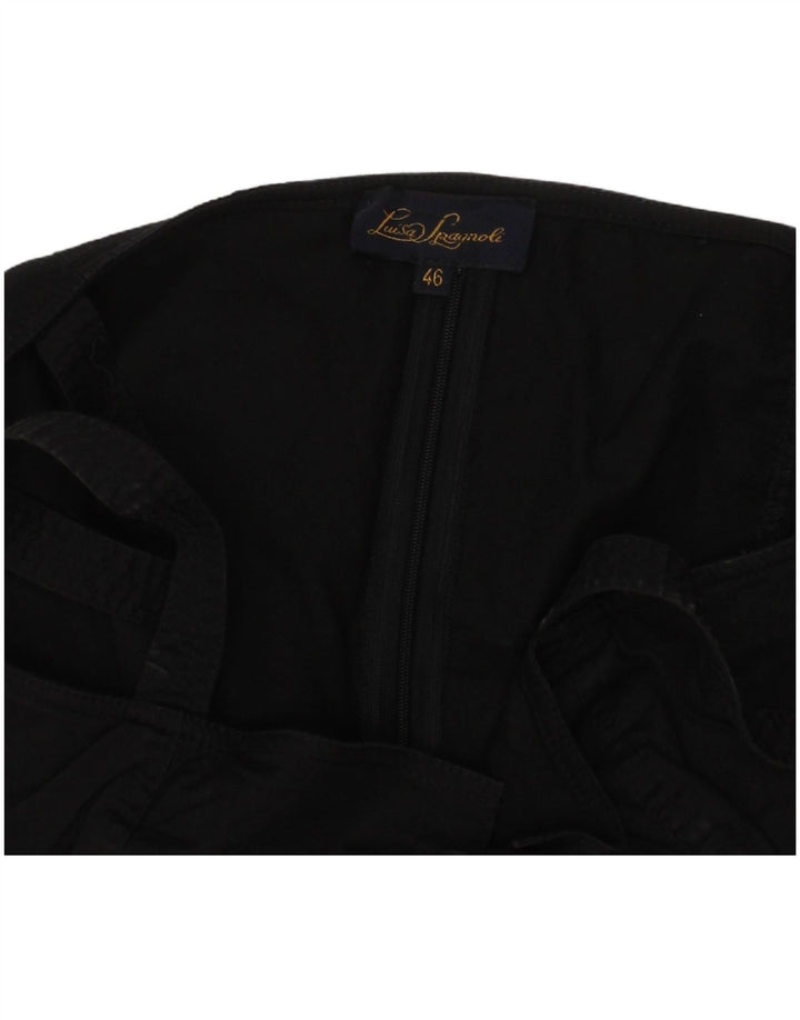 LUISA SPAGNOLI Женский корсетный топ IT 46, большой черный, хлопок