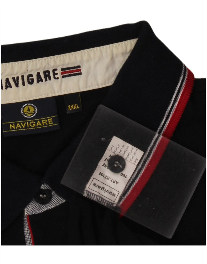 Мужская рубашка-поло NAVIGARE 3XL, темно-синяя, хлопок