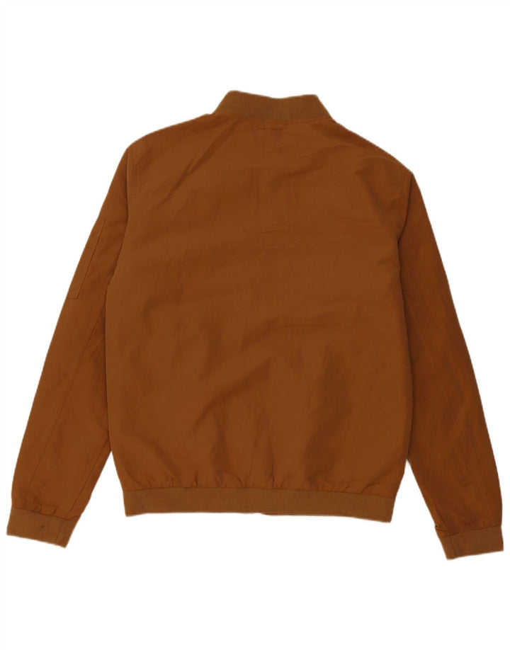 Мужская куртка-бомбер Jack & Jones UK 36 маленькая коричневая из полиэстера