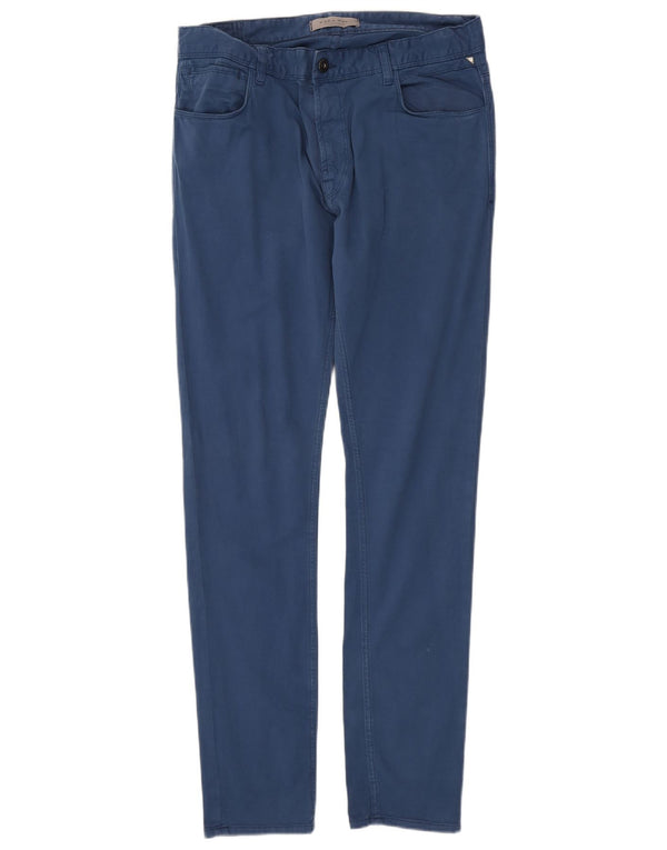 Zara Mens Slim Casual Trousers EU 44 Large W34 L33 Blue