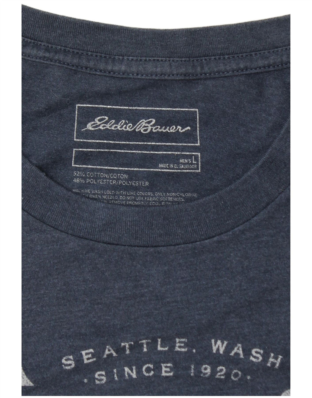 EDDIE BAUER Мужская футболка с рисунком, большой синий хлопок