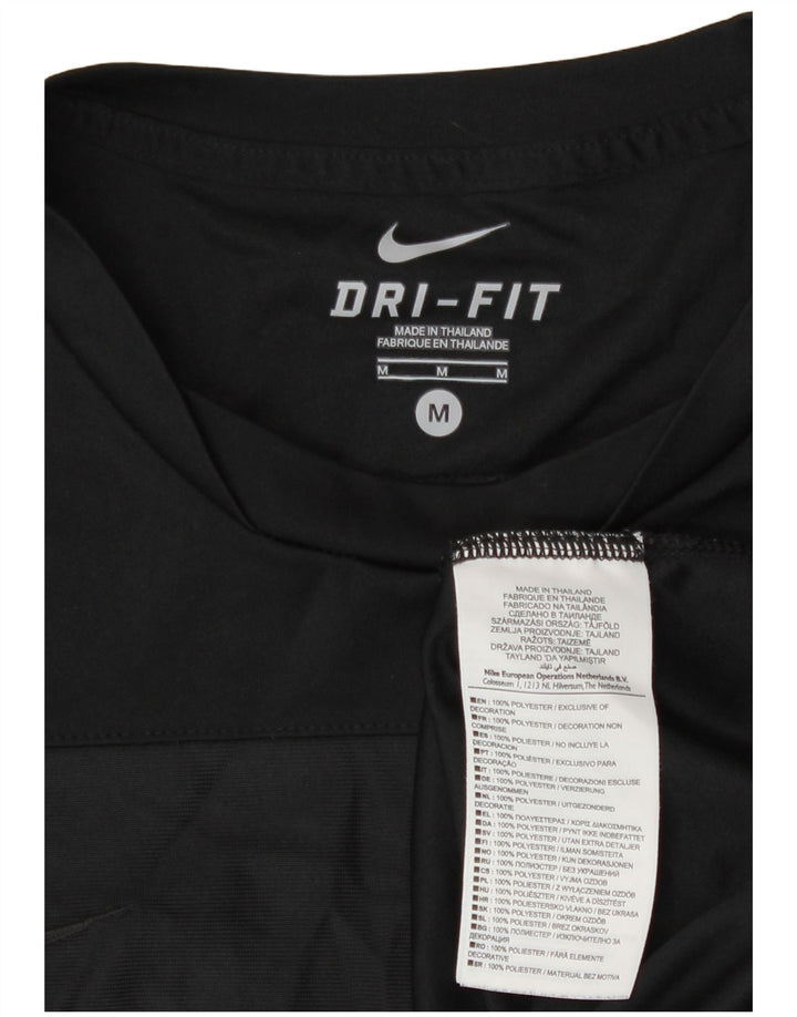 Мужская футболка Nike Dri Fit, средний черный полиэстер