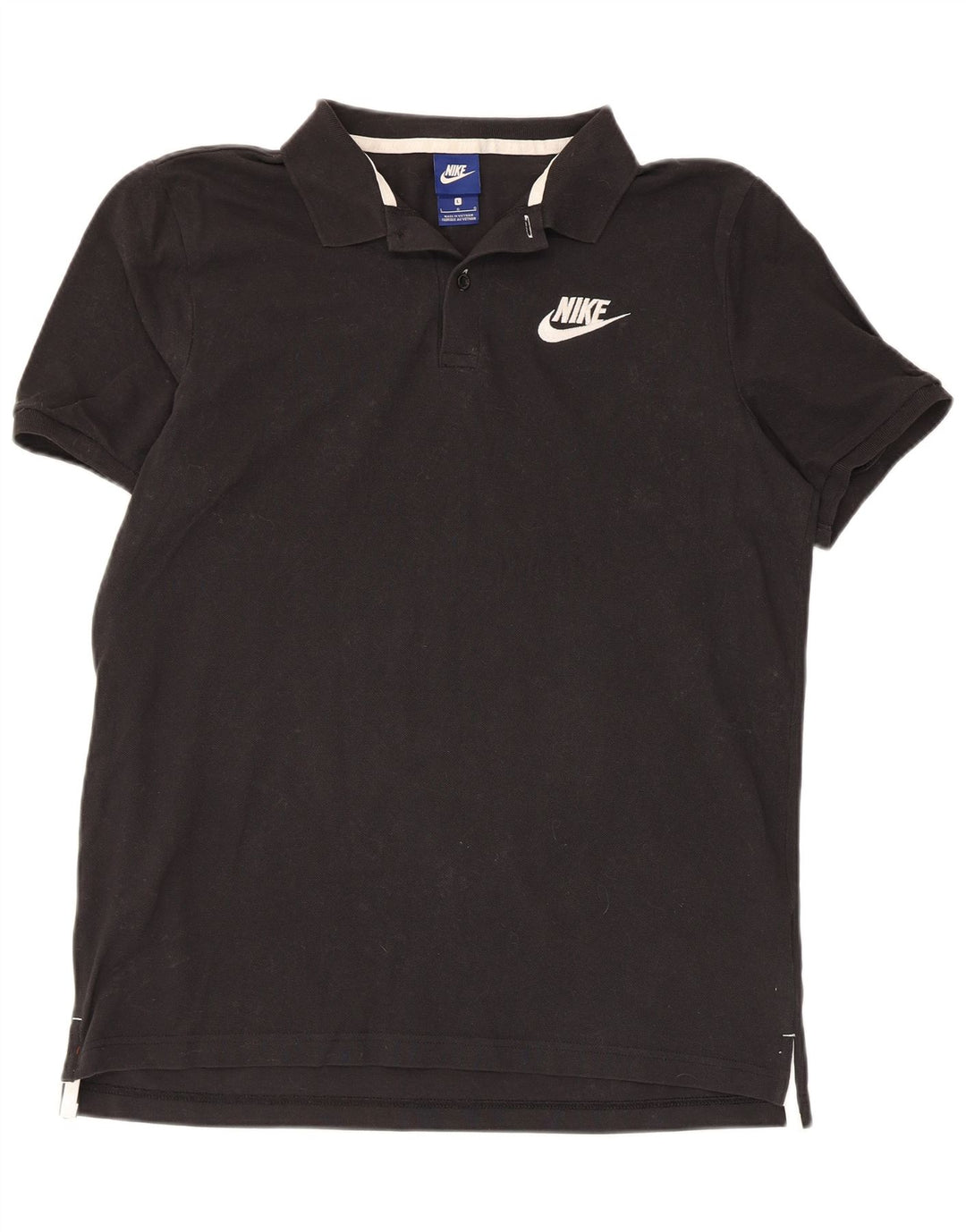 Мужская рубашка-поло Nike, большая черная, хлопковая