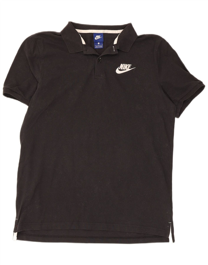 Мужская рубашка-поло Nike, большая черная, хлопковая