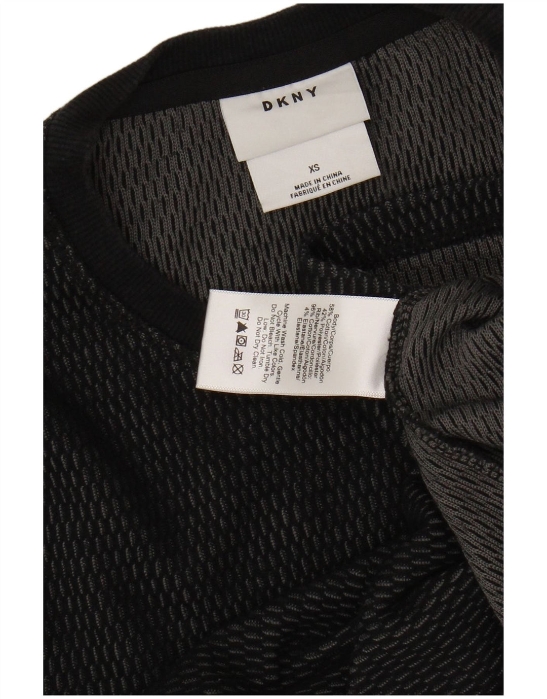 Мужской топ DKNY с длинным рукавом XS, черный хлопок