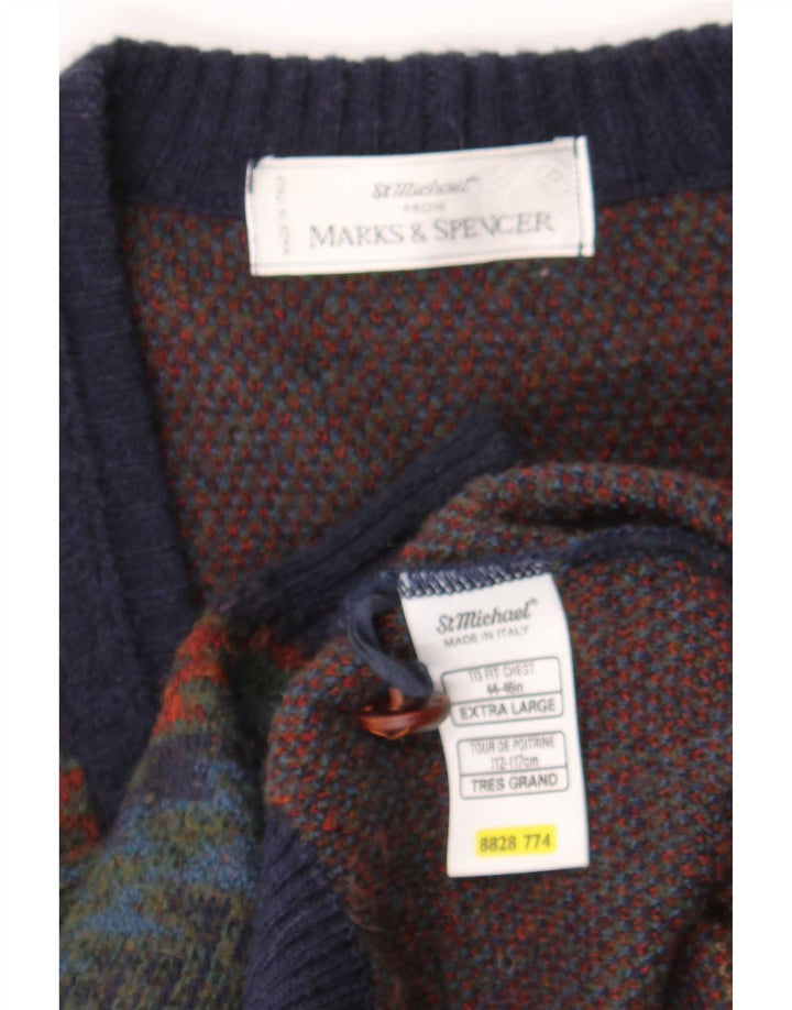 Мужской кардиган Marks & Spencer St. Michael XL темно-синий ретро
