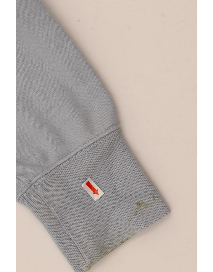 Мужской свитшот с рисунком Champion, хлопковый джемпер среднего синего цвета