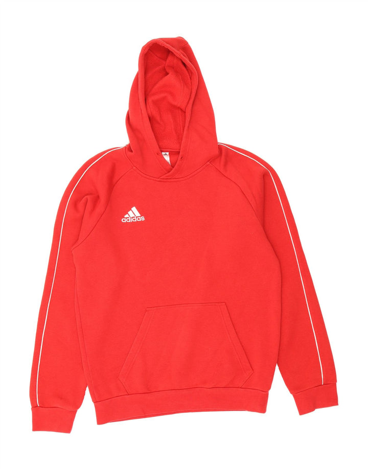 ADIDAS Mens Hoodie Jumper Small Red Cotton Vintage Adidas and Second-Hand Adidas from Messina Hembry 