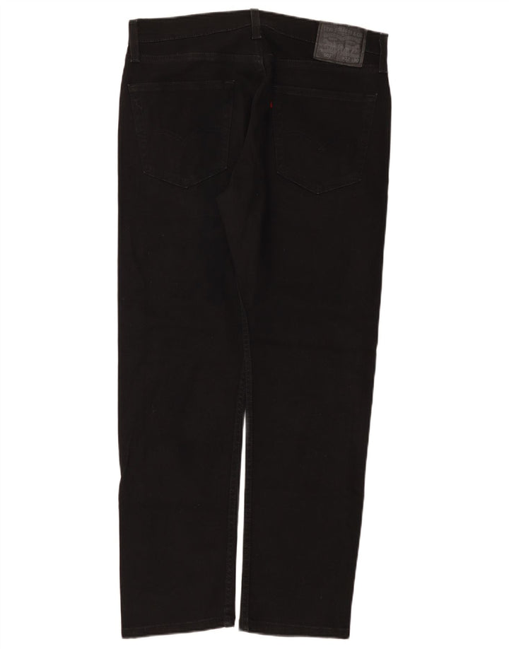 Мужские зауженные джинсы Levi's 502 W32 L30, черный хлопок