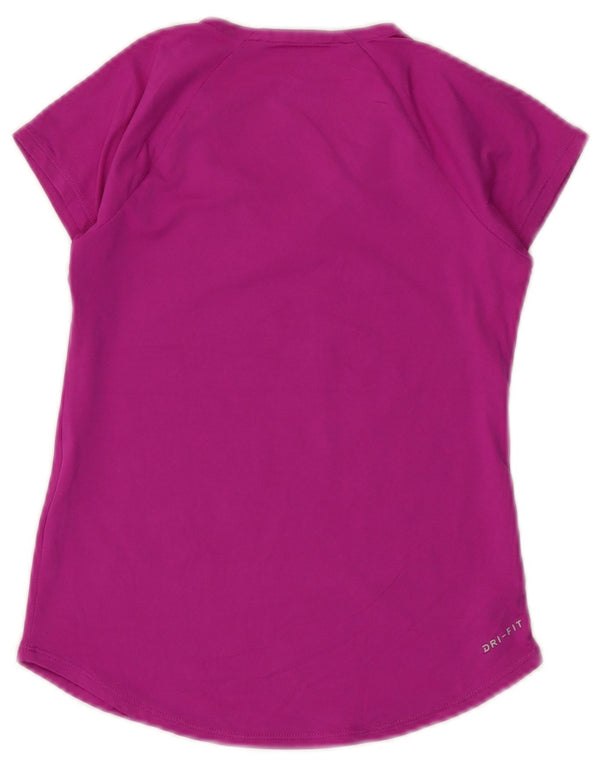 Футболка Nike Girls Dri Fit, топ 8–9 лет, маленький фиолетовый