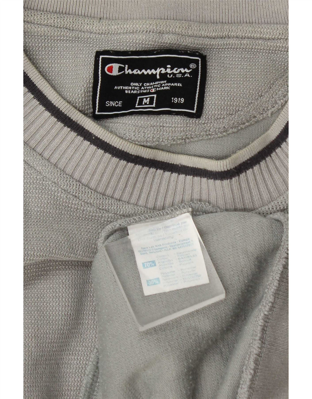 Мужской свитшот Champion, хлопковый джемпер среднего серого цвета