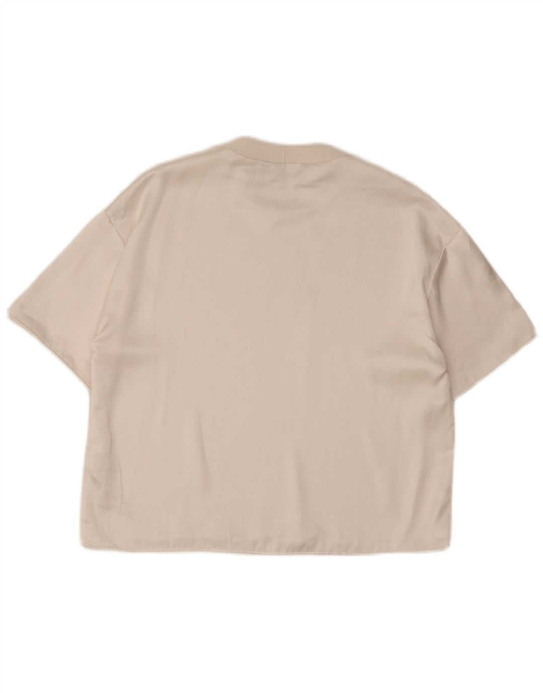Женская футболка свободного кроя Zara Top UK 14, средний цвет, белый полиэстер