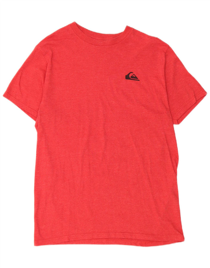Мужская футболка обычного кроя Quiksilver, хлопковый топ среднего красного цвета