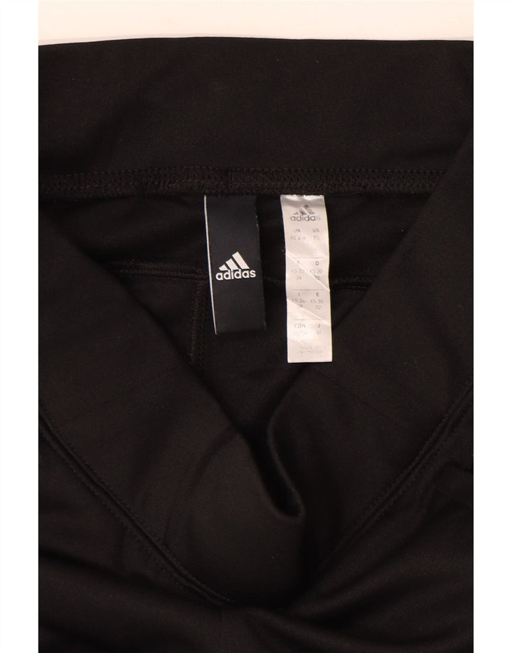 Женские леггинсы Adidas UK 4/6 XS, черный полиэстер