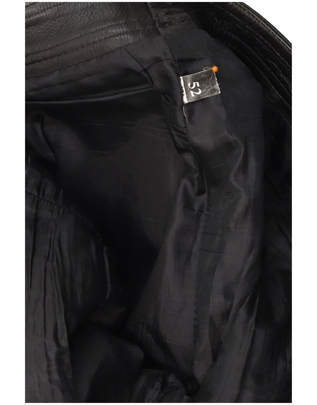 ВИНТАЖНЫЕ Мужские прямые кожаные брюки W30 L30 черные