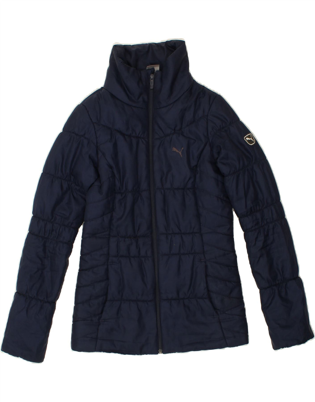 PUMA Womens Padded Jacket UK 8 Small  Navy Blue Polyester Vintage Puma and Second-Hand Puma from Messina Hembry 