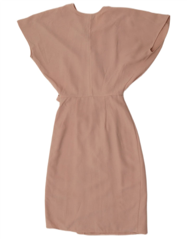 Женское платье с запахом Topshop UK 6 XS, бежевый, полиэстер
