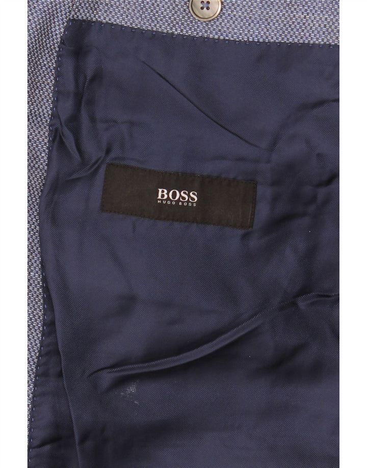 Мужской пиджак на 2 пуговицах Hugo Boss UK 38 средний синий