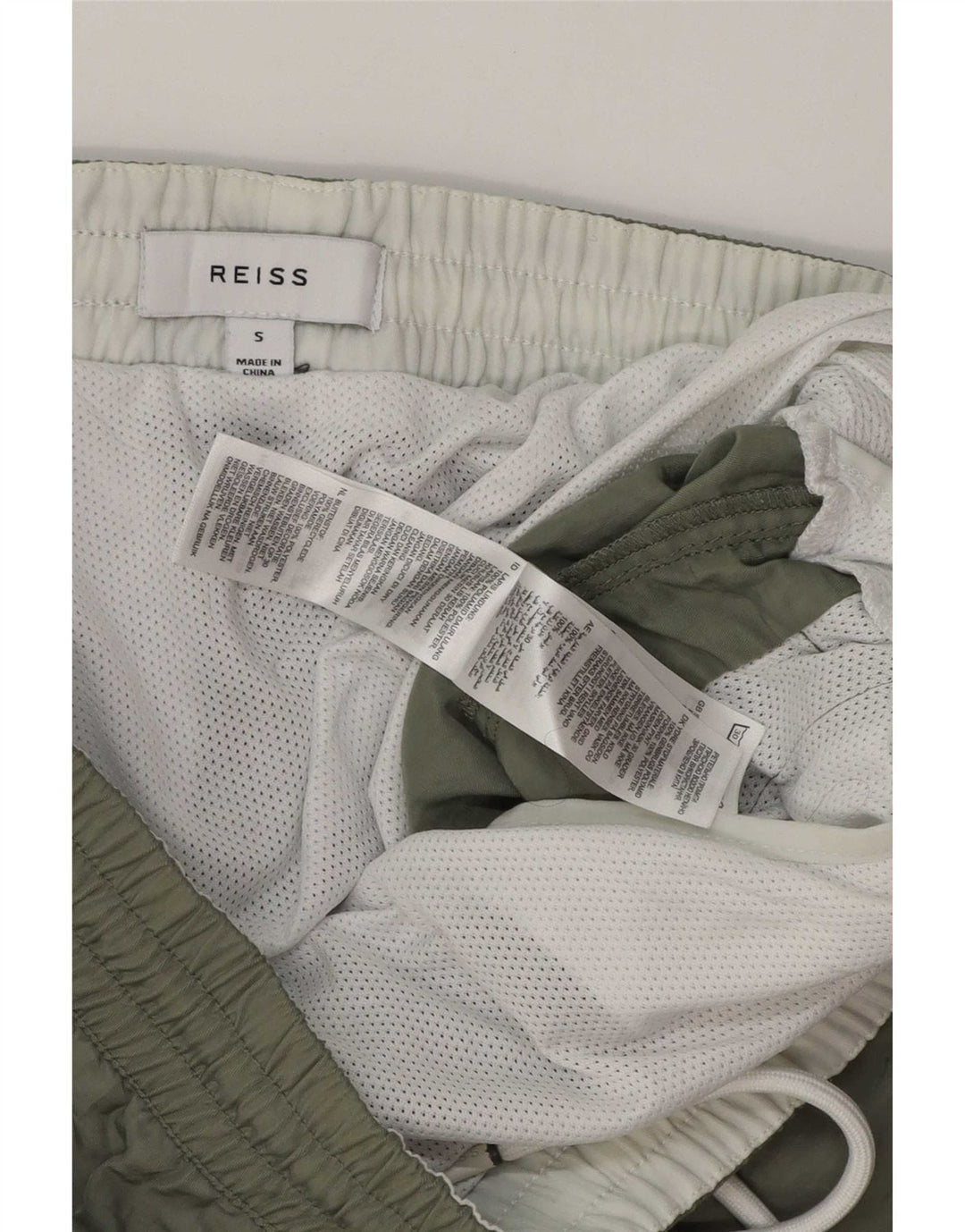 Мужские шорты для плавания Reiss, маленькие, зеленые, из полиэстера