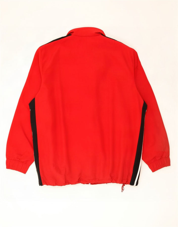 Мужской спортивный костюм Adidas Climalite, верхняя куртка 3XL, красный полиэстер с цветными блоками