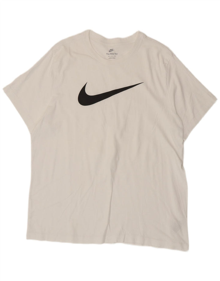 Мужская футболка с рисунком Nike 2XL, белый хлопок