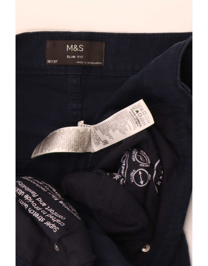 Мужские узкие джинсы Marks & Spencer W38 L31 темно-синие, хлопок