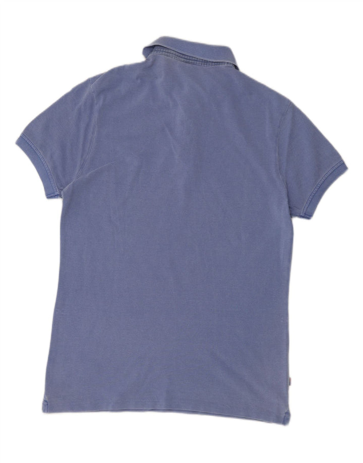 BLAUER Mens Polo Shirt Medium Blue Cotton Vintage Blauer and Second-Hand Blauer from Messina Hembry 