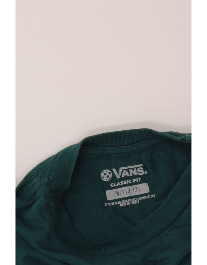 Футболка классического кроя с рисунком для мальчиков VANS, топ 10–11 лет, средний синий цвет